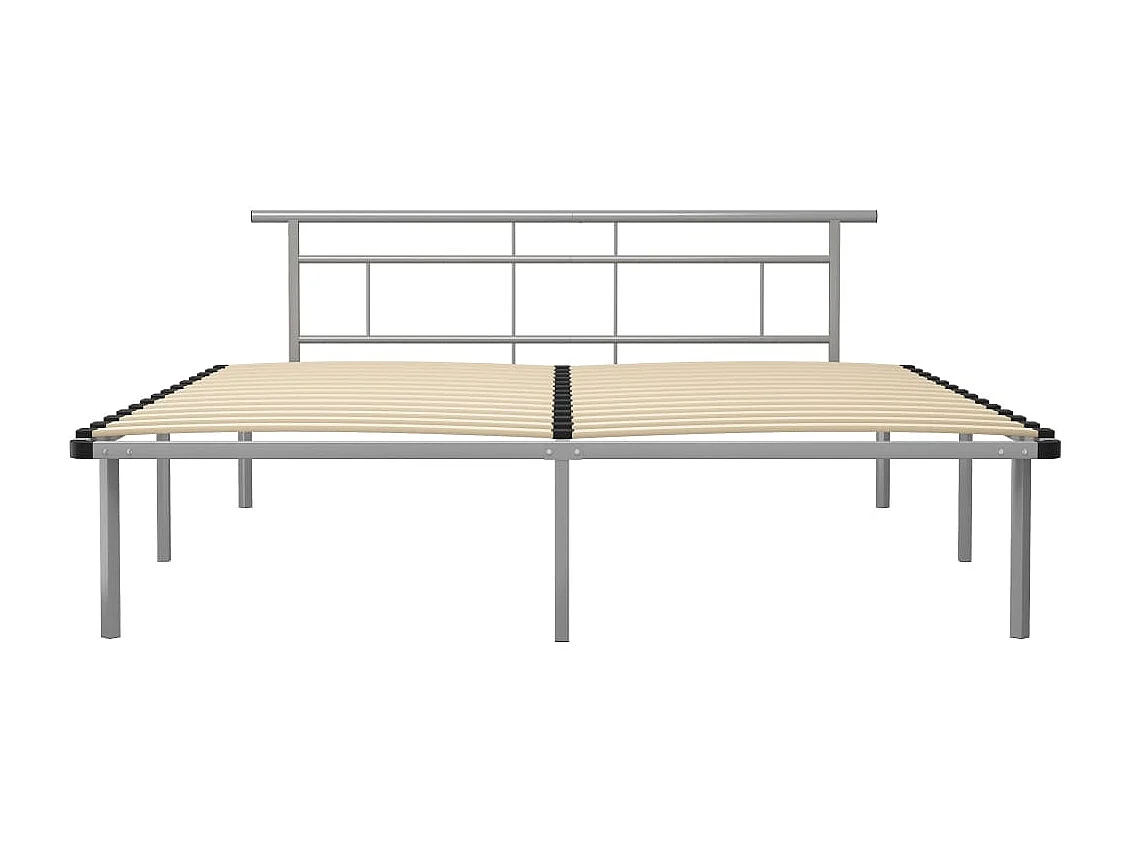 Lit-200x200 cm Gris Métal EGGB42851