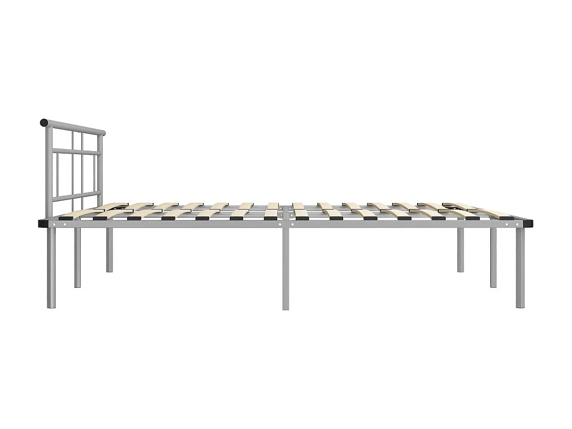 Lit-200x200 cm Gris Métal EGGB42851
