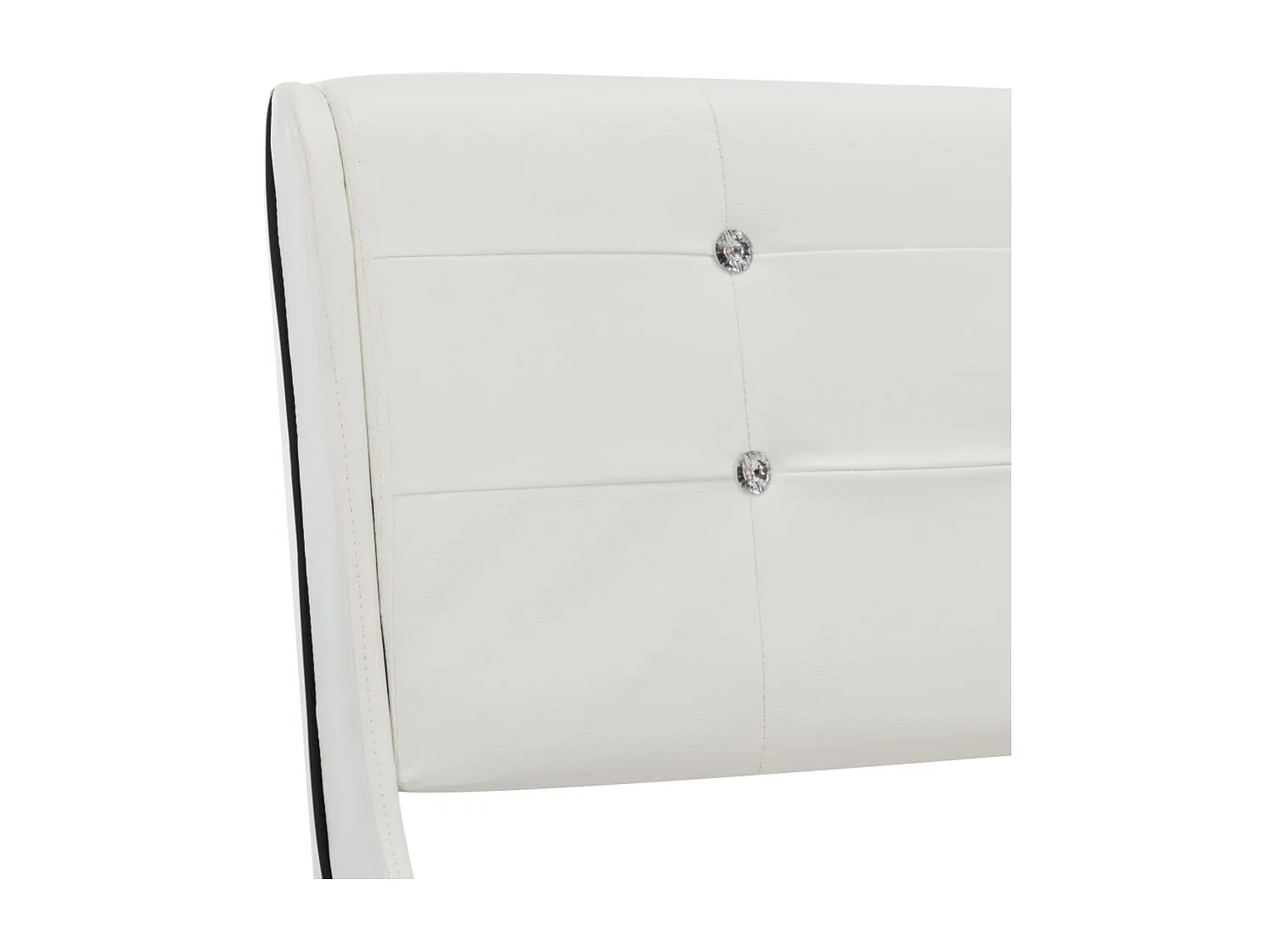 Cama 120x200 cm couro artificial branco PT477315