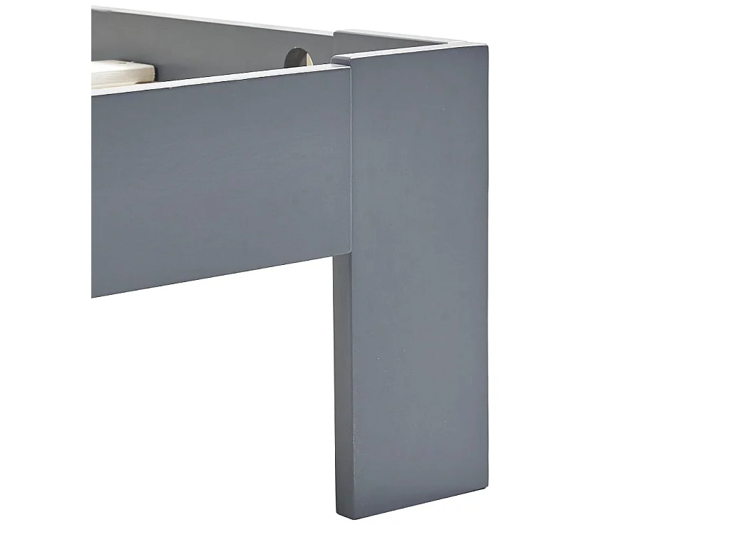 Lit-90x200 cm Gris Bois de pin massif EGGB61252