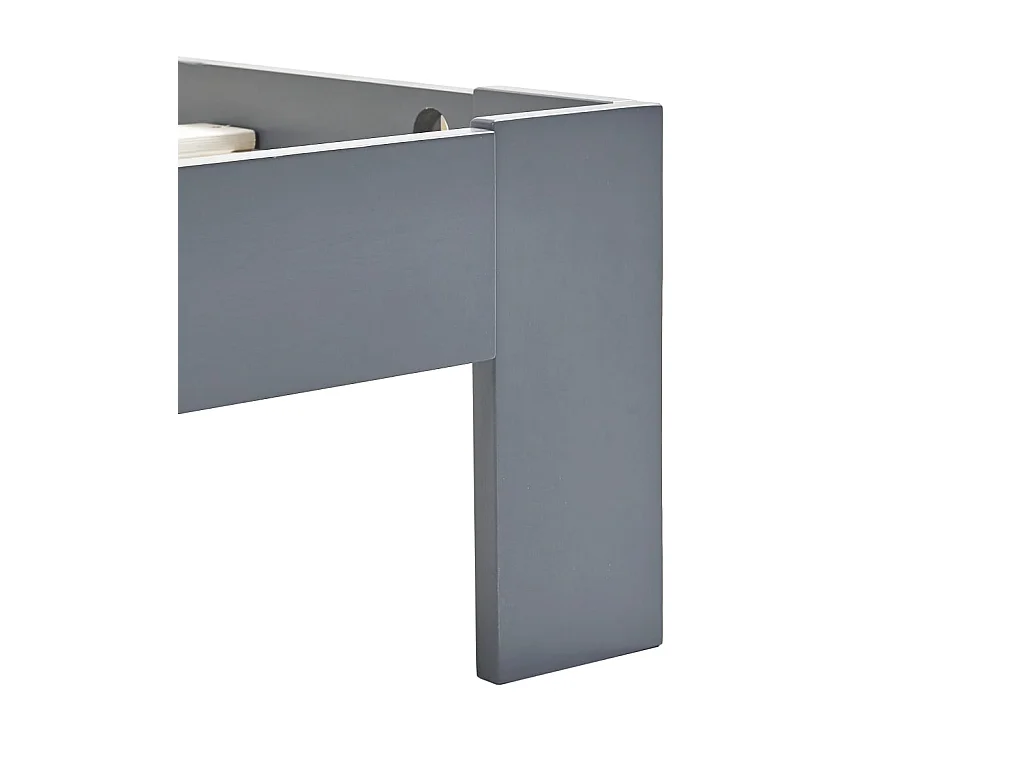 Bedframe massief grenenhout grijs 90x200 cm NL92032