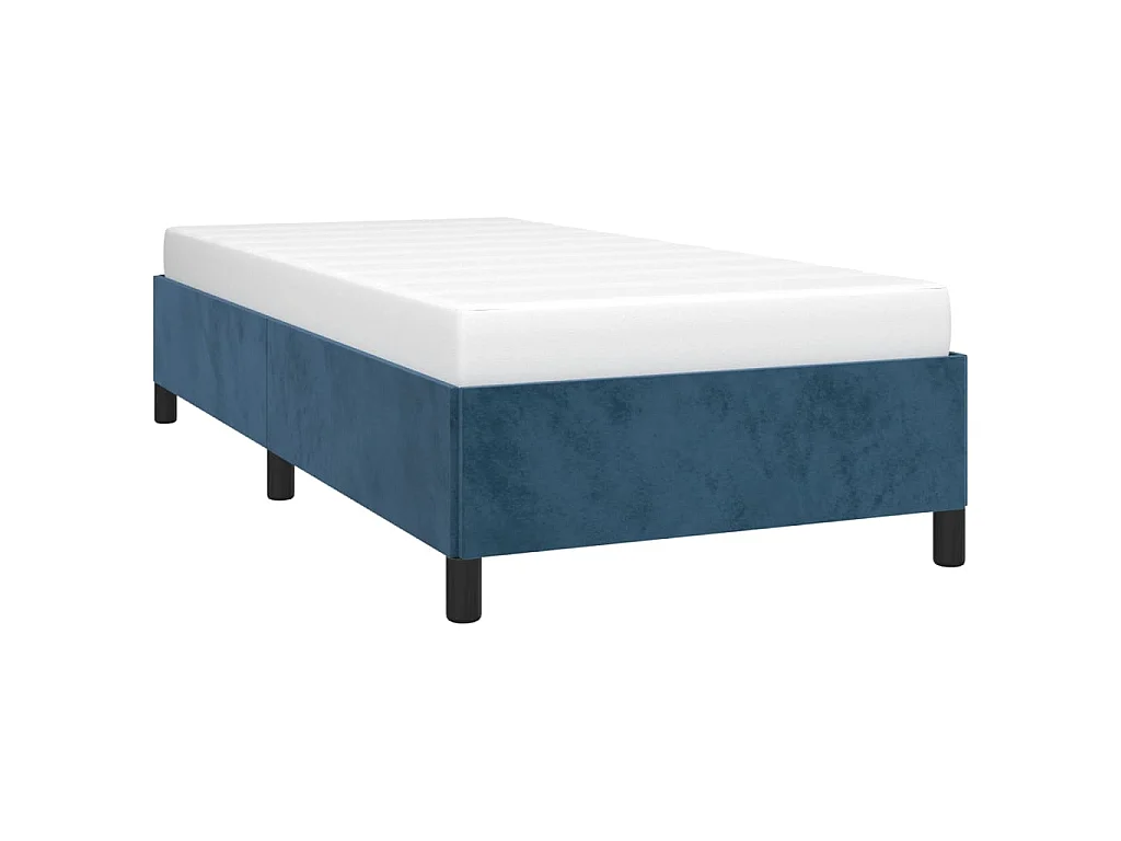 Cama 100x200 cm de terciopelo azul ES99615