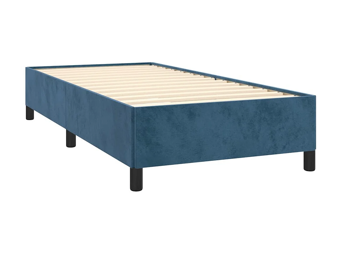 Lit-100x200 cm Bleu foncé Velours EGGB34126