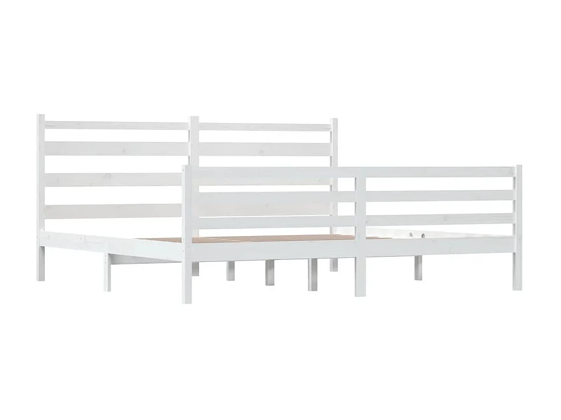Bedframe massief grenenhout wit 200x200 cm NL88006