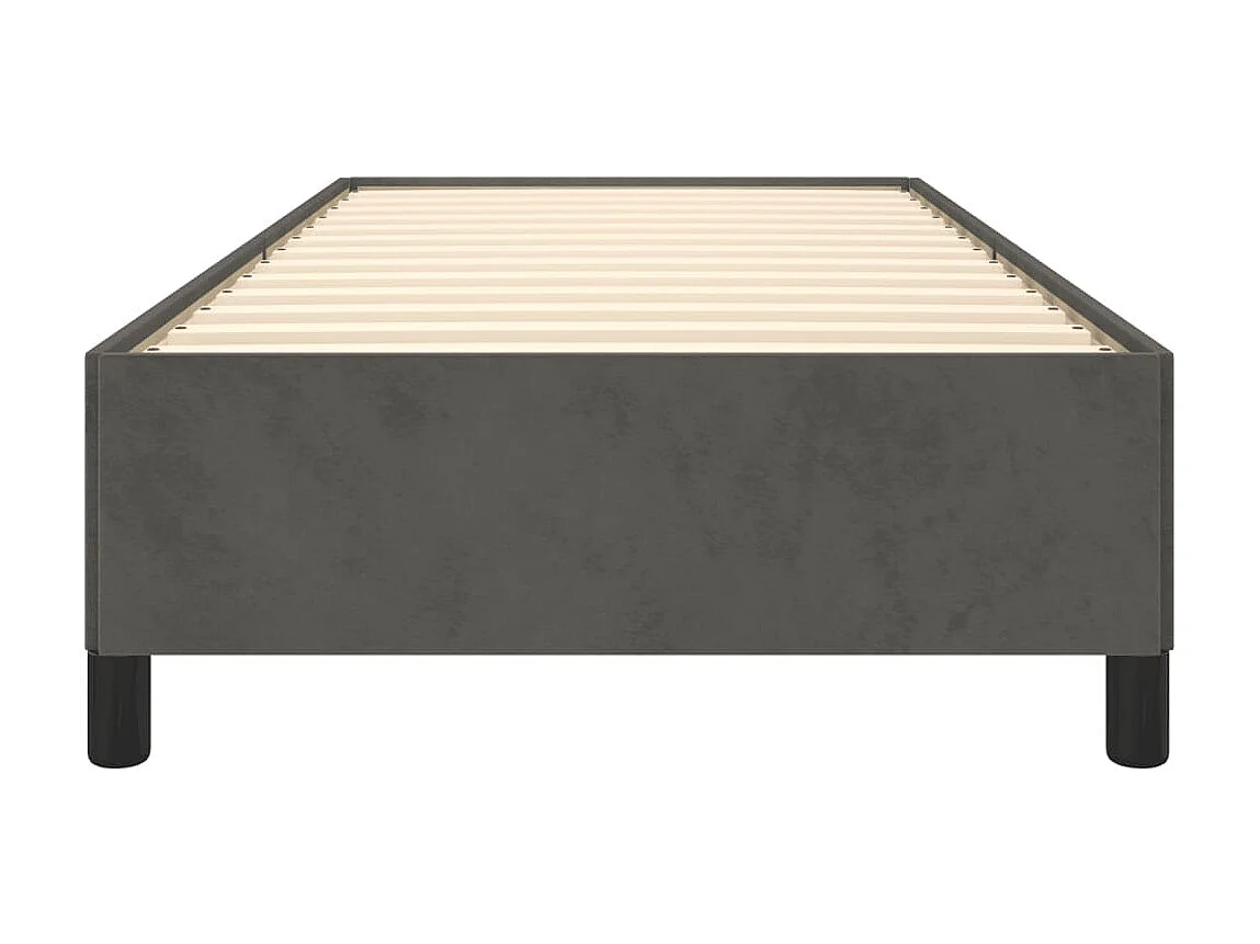 Cama 90x190 cm veludo cinzento-escuro PT657202