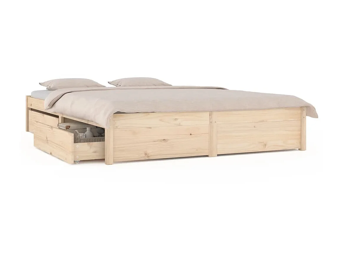 Cama com gavetas 150x200 cm 5FT tamanho King PT772888