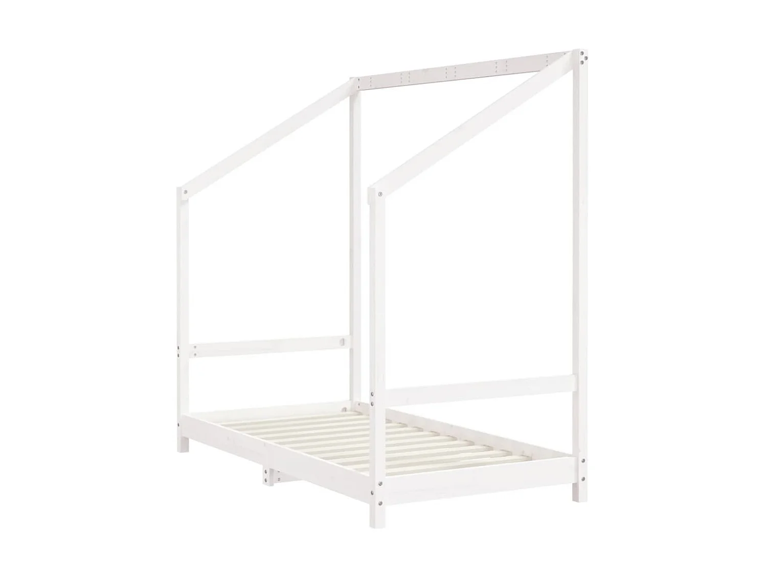 Lit-2x(80x160) cm pour enfant blanc bois de pin massif EGGB87060