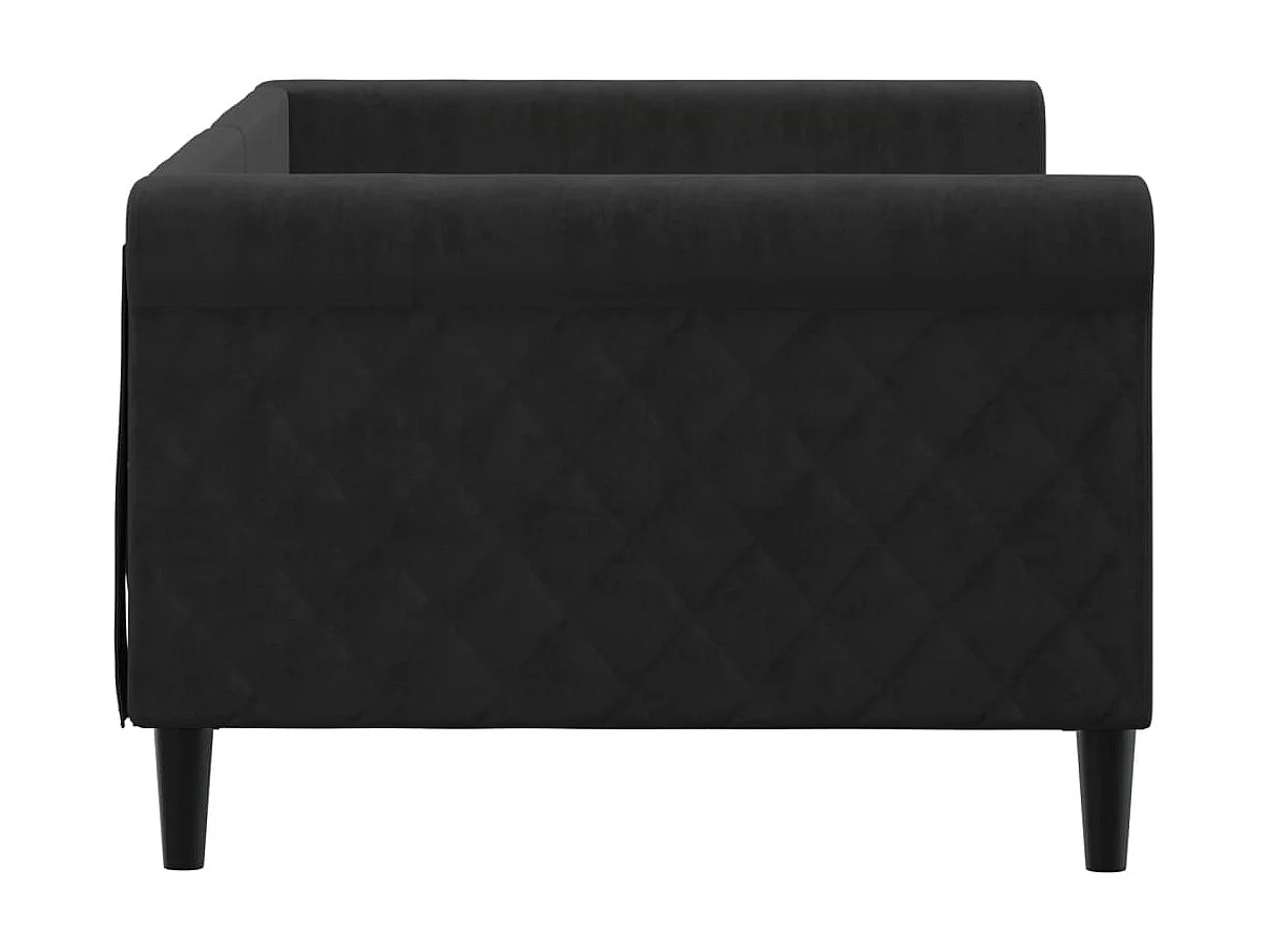 Lit-90x200 cm de repos noir velours EGGB60596