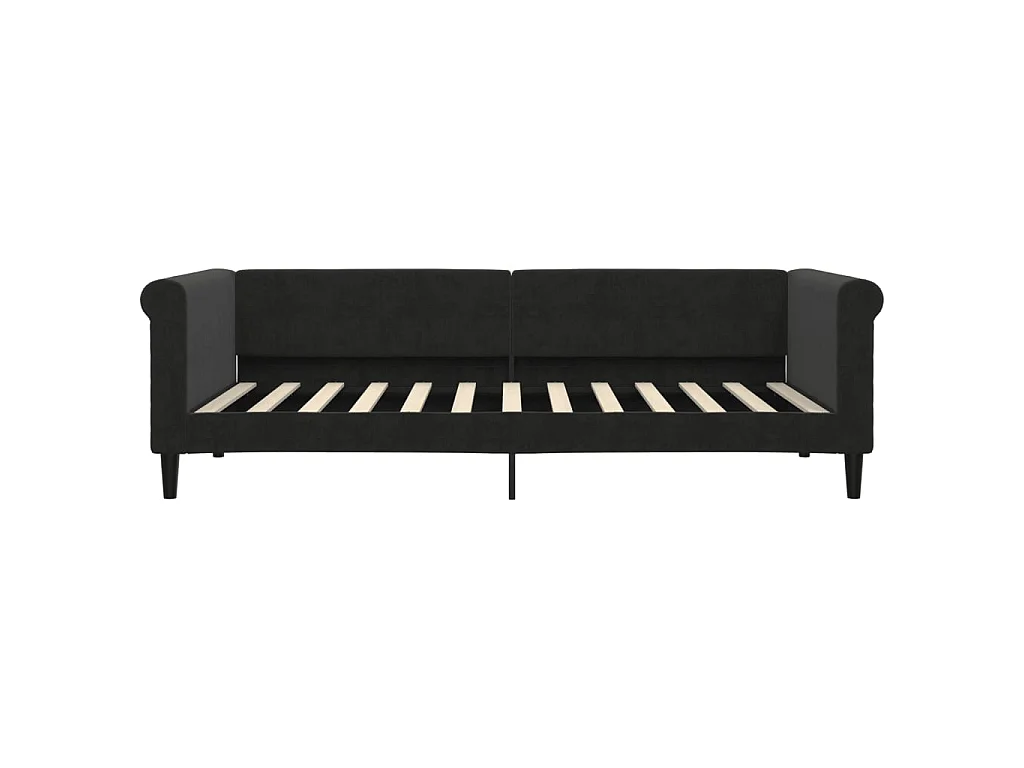 Lit-90x200 cm de repos noir velours EGGB60596