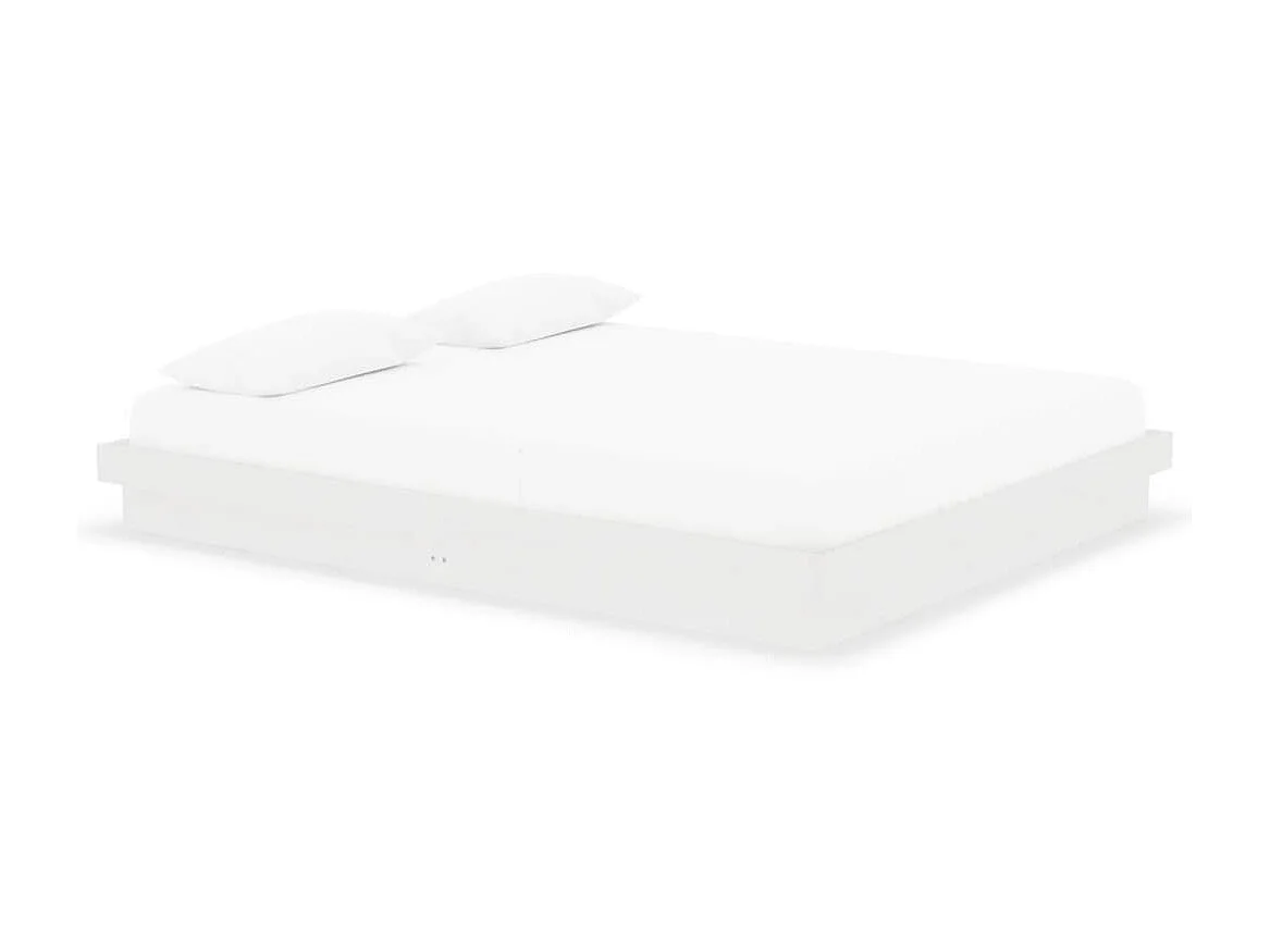 Lit-160x200 cm blanc bois massif EGGB25111