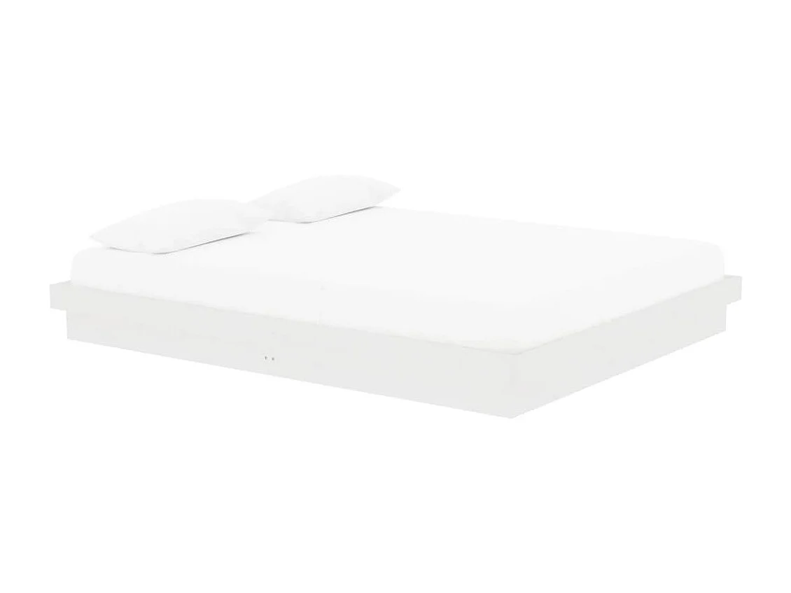 Lit-160x200 cm blanc bois massif EGGB25111