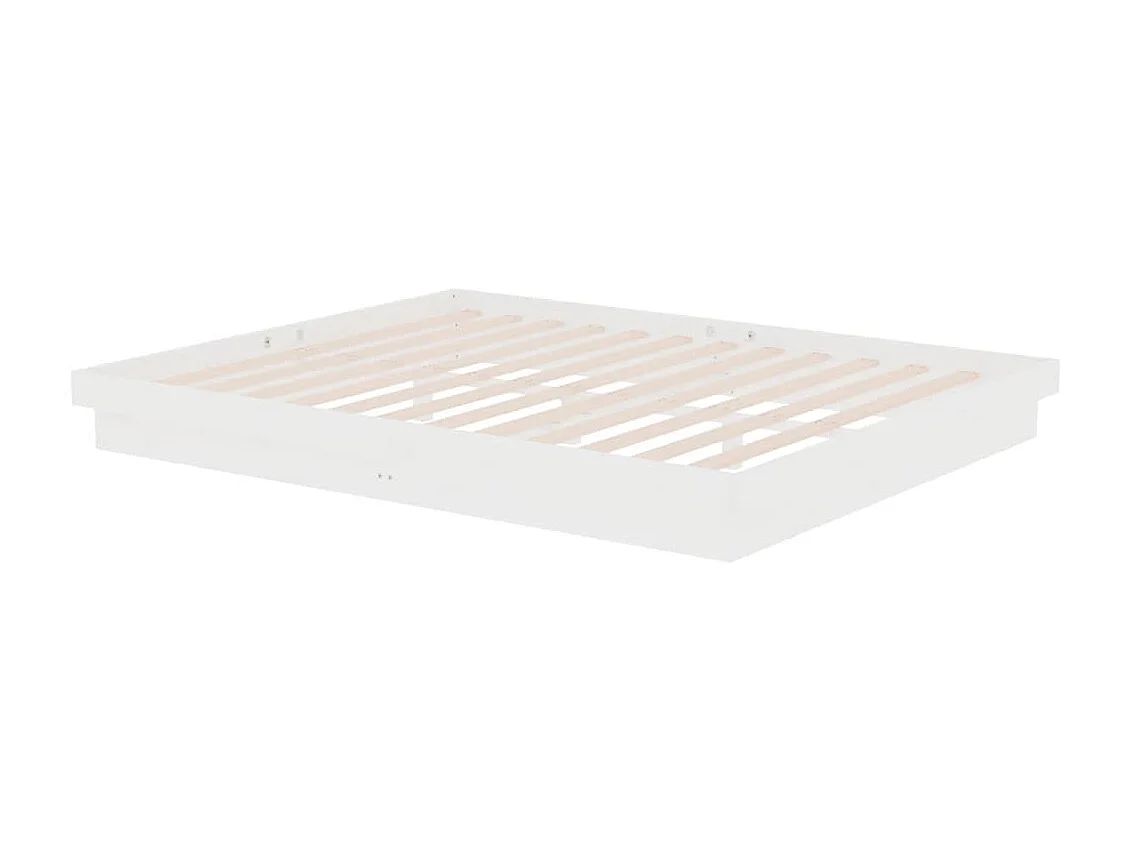 Lit-160x200 cm blanc bois massif EGGB25111