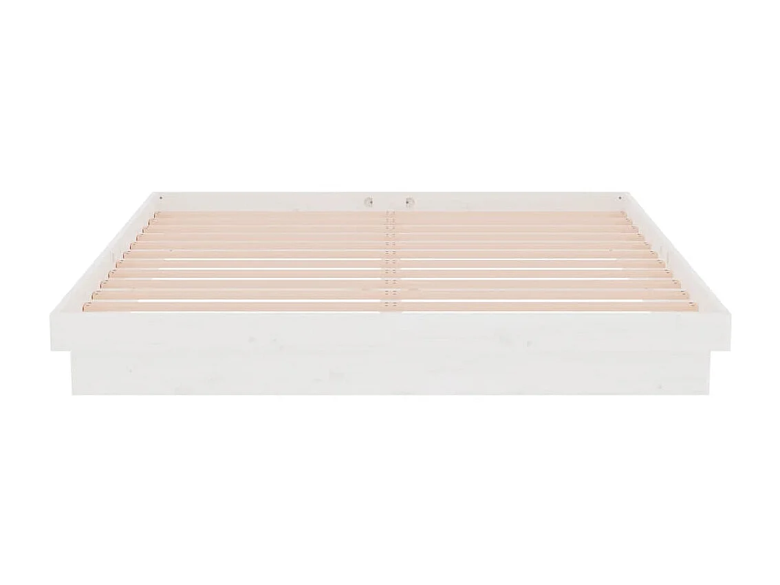 Lit-160x200 cm blanc bois massif EGGB25111