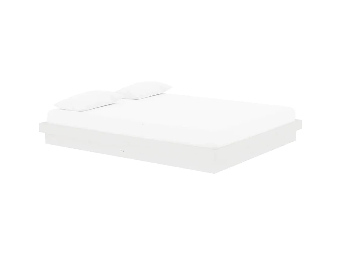 Lit-160x200 cm blanc bois massif EGGB25111