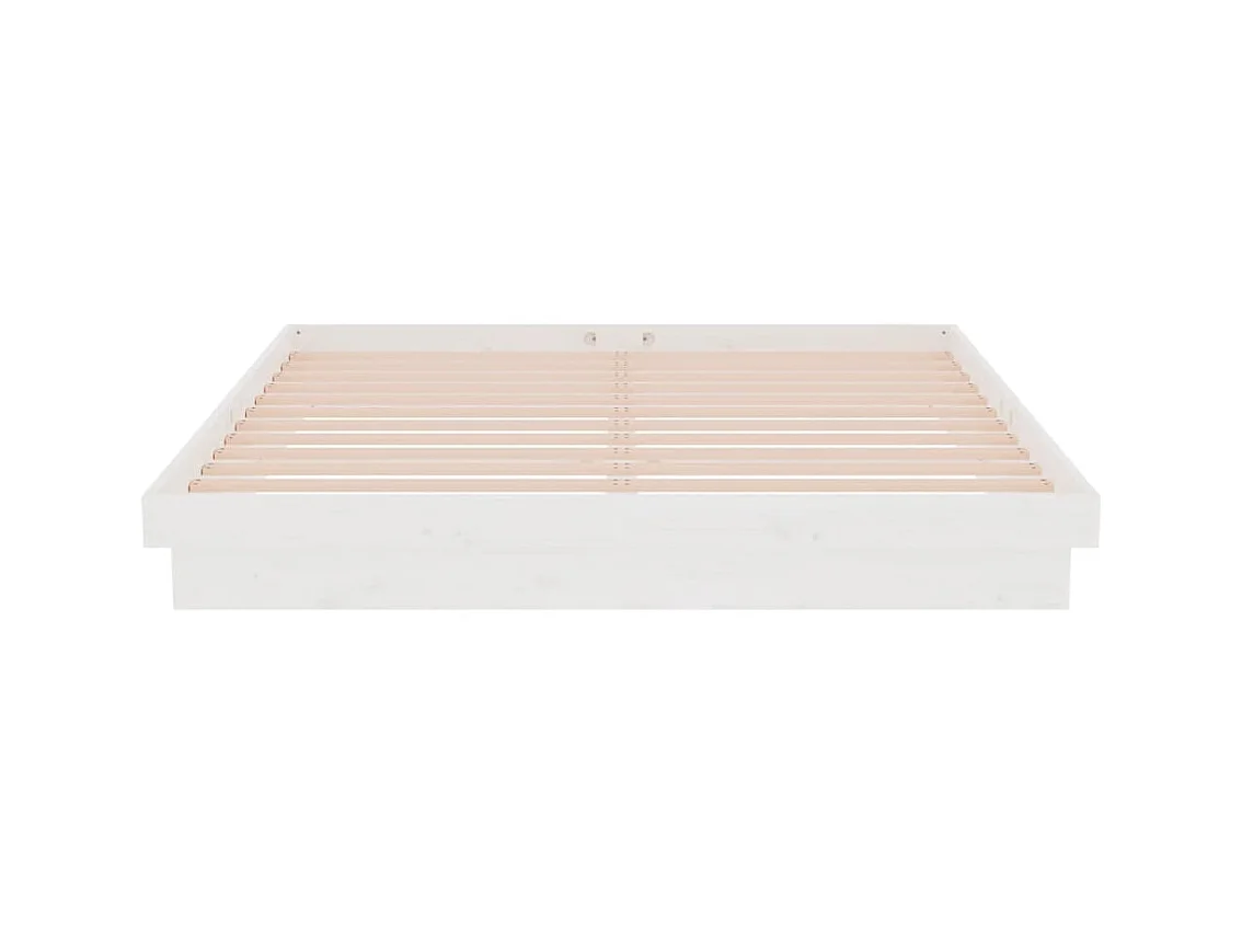 Lit-160x200 cm blanc bois massif EGGB25111