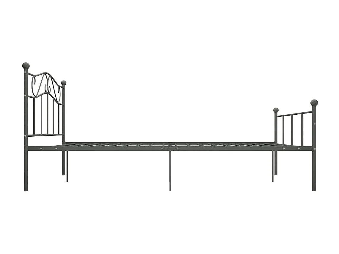 Cama 160x200 cm de metal gris ES90325