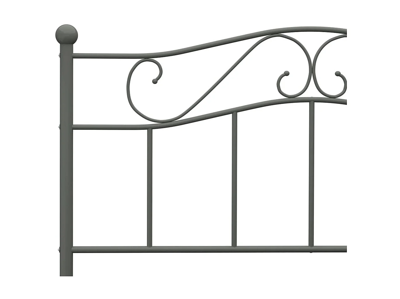 Cama 160x200 cm de metal gris ES90325