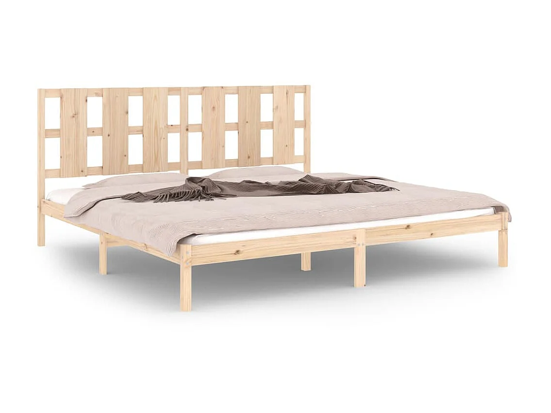 Lit-200x200 cm Bois de pin massif EGGB87083