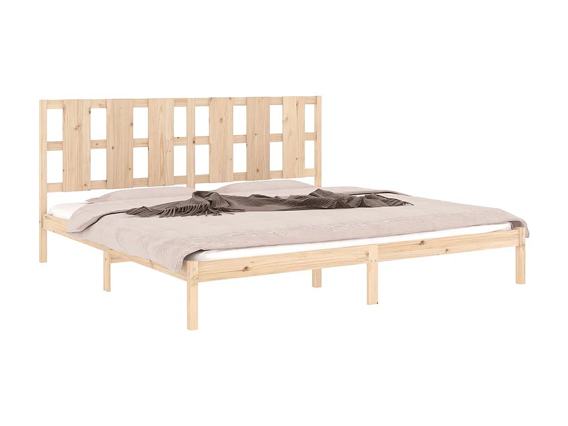 Lit-200x200 cm Bois de pin massif EGGB87083