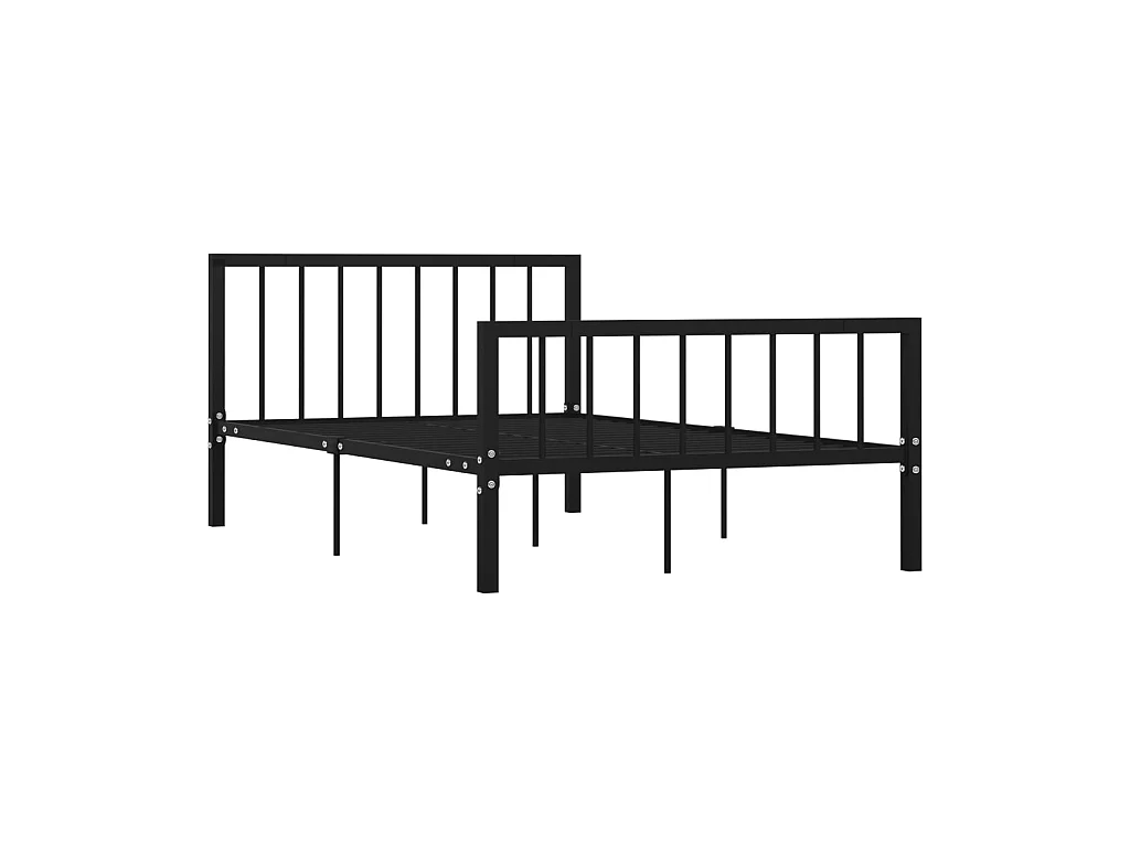 Cama 120x200 cm de metal negro ES81944