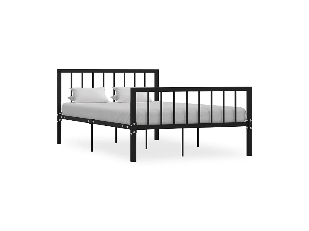 Lit-120x200 cm Noir Métal EGGB97601
