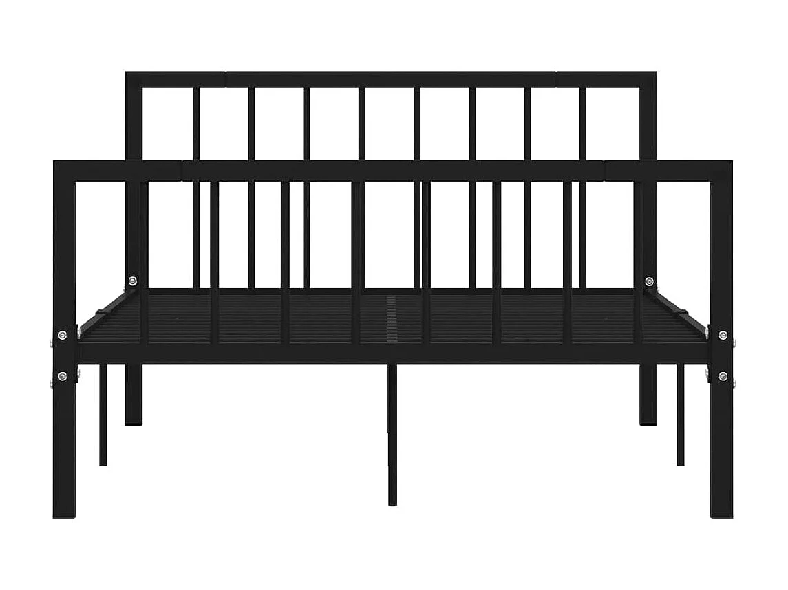 Lit-120x200 cm Noir Métal EGGB97601