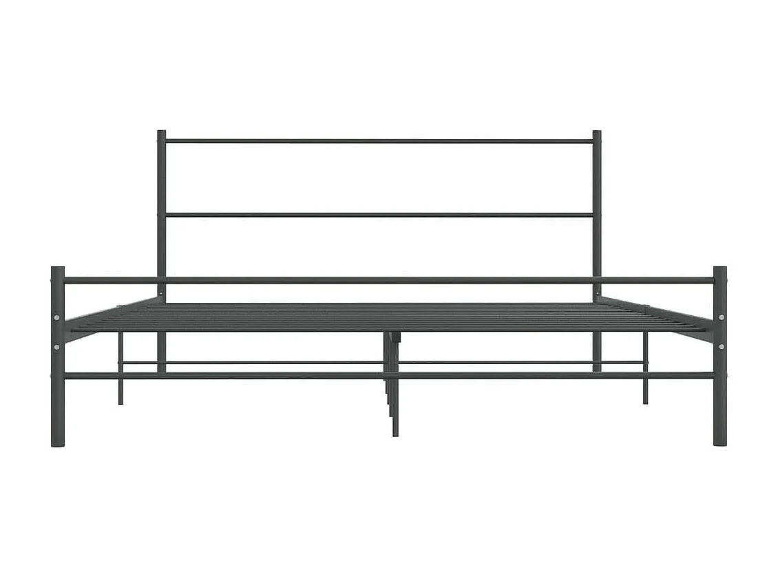Lit-140x200 cm Gris Métal EGGB76232