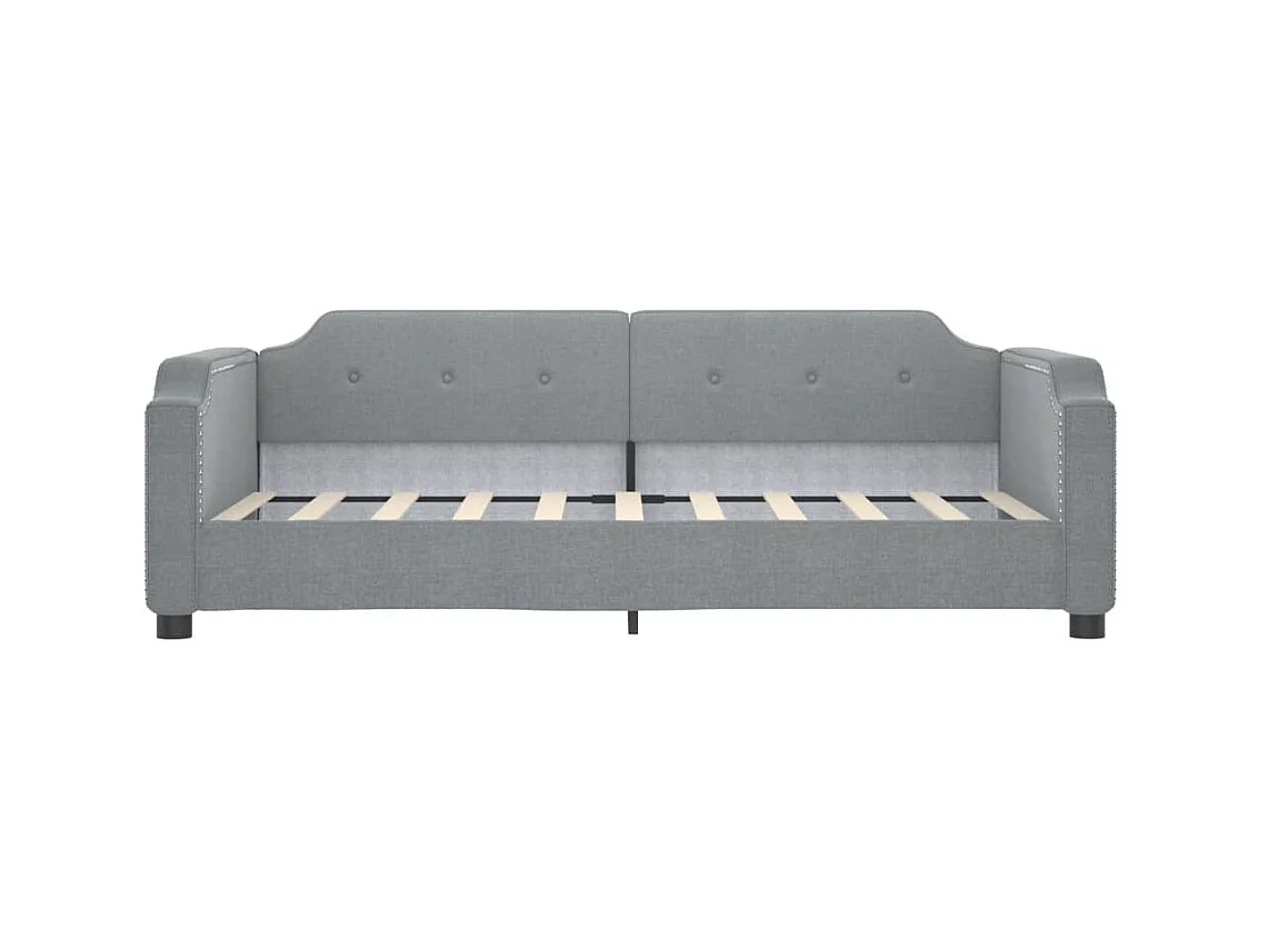 Cama 100x200 cm tela gris claro ES49878