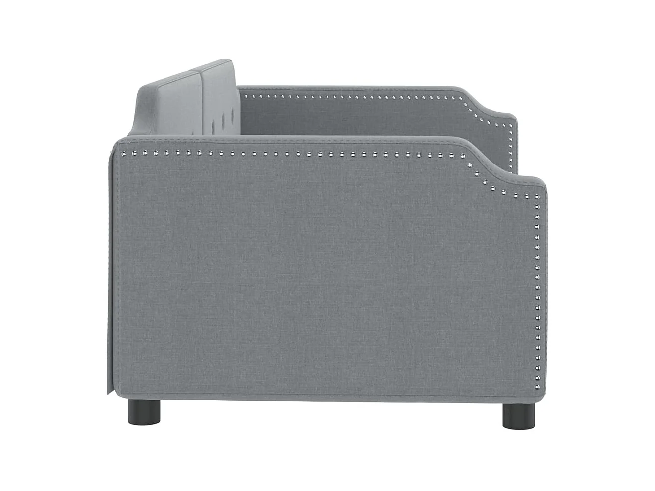 Cama 100x200 cm tela gris claro ES49878