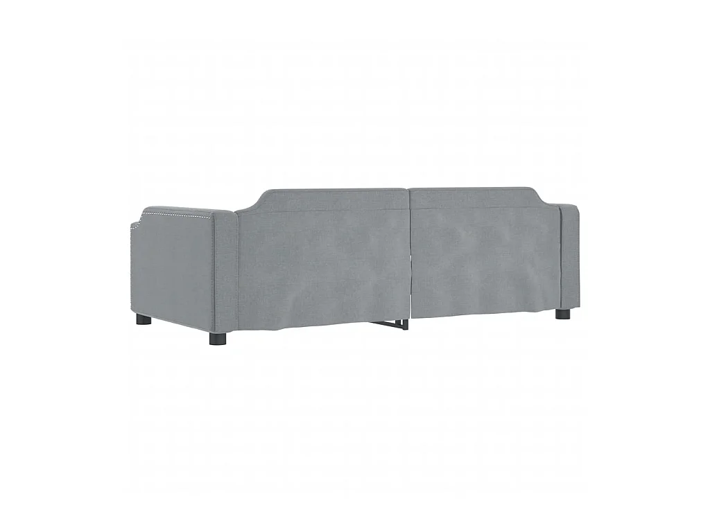 Cama 100x200 cm tela gris claro ES49878