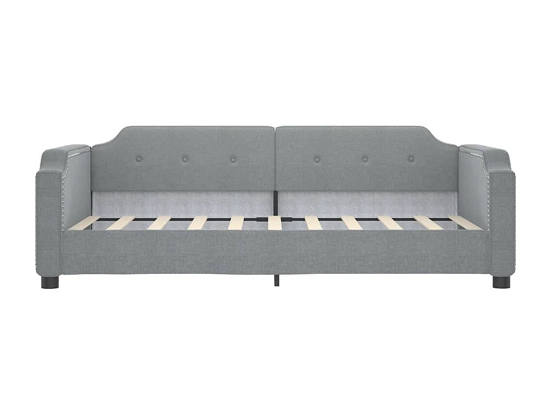 Lit-90x200 cm de repos gris clair Tissu EGGB40456