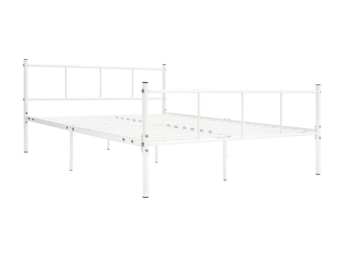 Lit-120x200 cm Blanc Métal EGGB77924