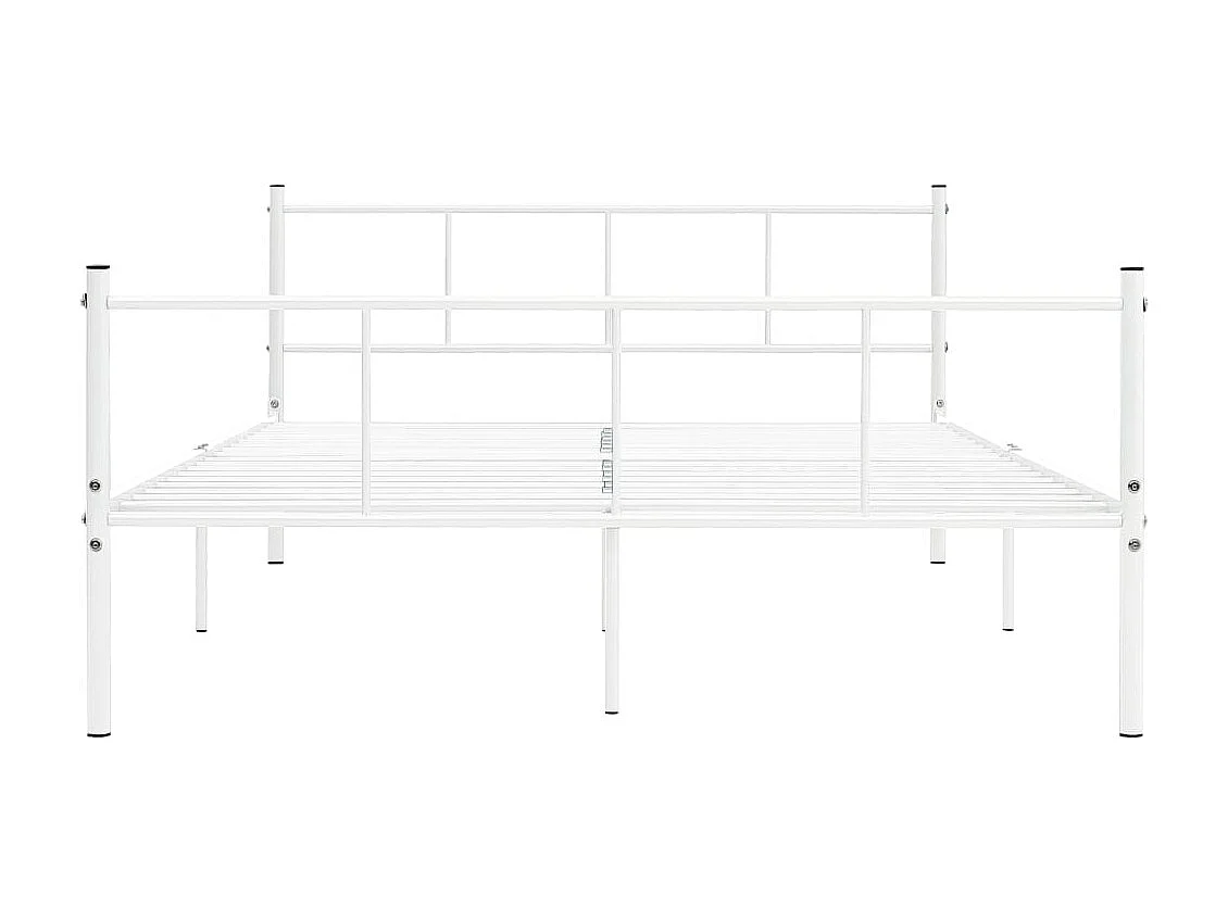 Lit-120x200 cm Blanc Métal EGGB77924