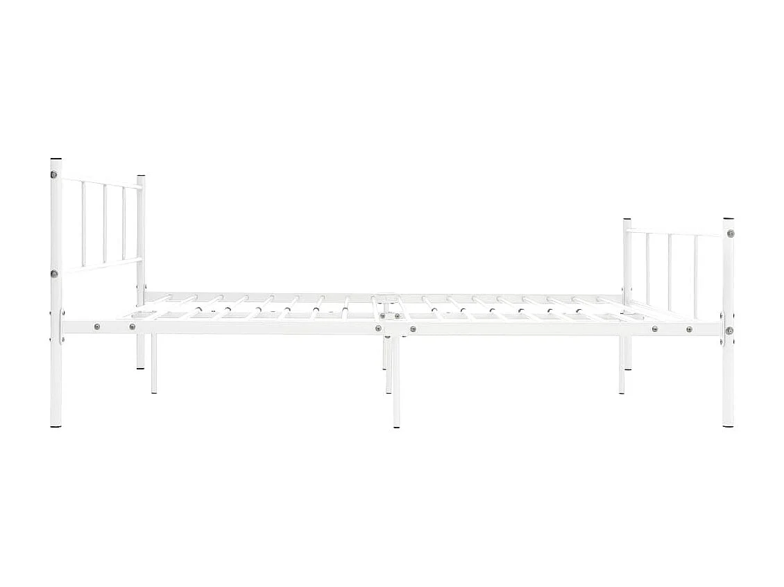 Lit-120x200 cm Blanc Métal EGGB77924