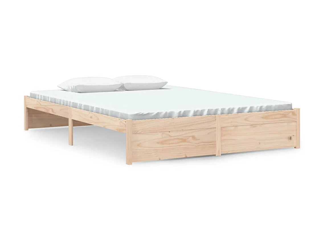Lit-140x190 cm Bois massif EGGB77690