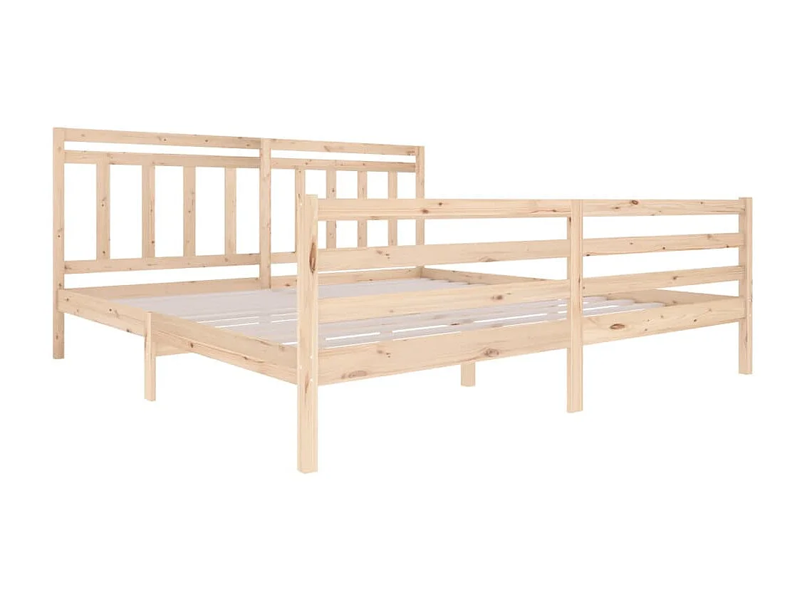 Lit-200x200 cm Bois massif EGGB73280