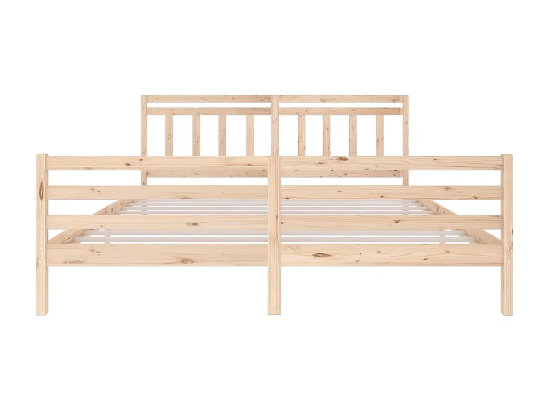 Lit-200x200 cm Bois massif EGGB73280