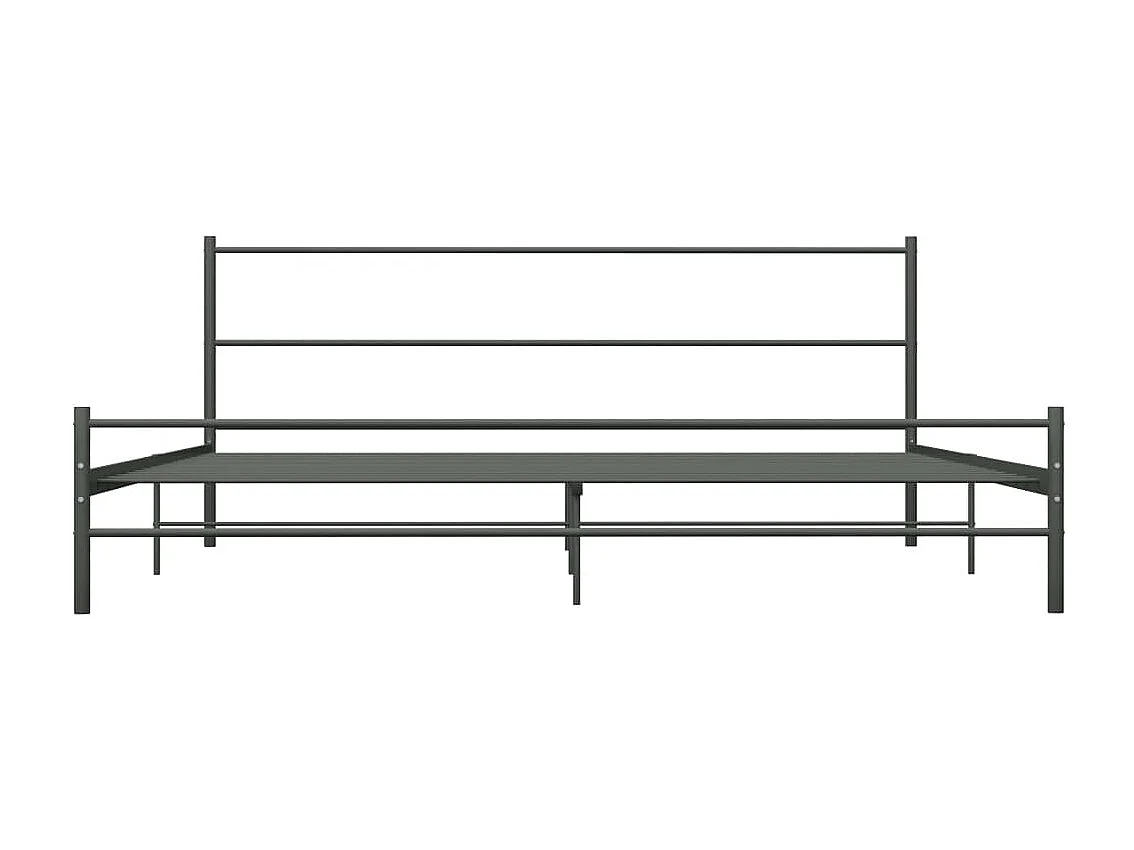 Cama 200x200 cm de metal gris ES79097
