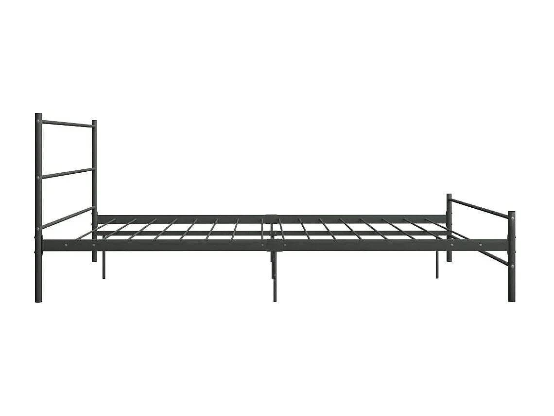 Cama 200x200 cm de metal gris ES79097