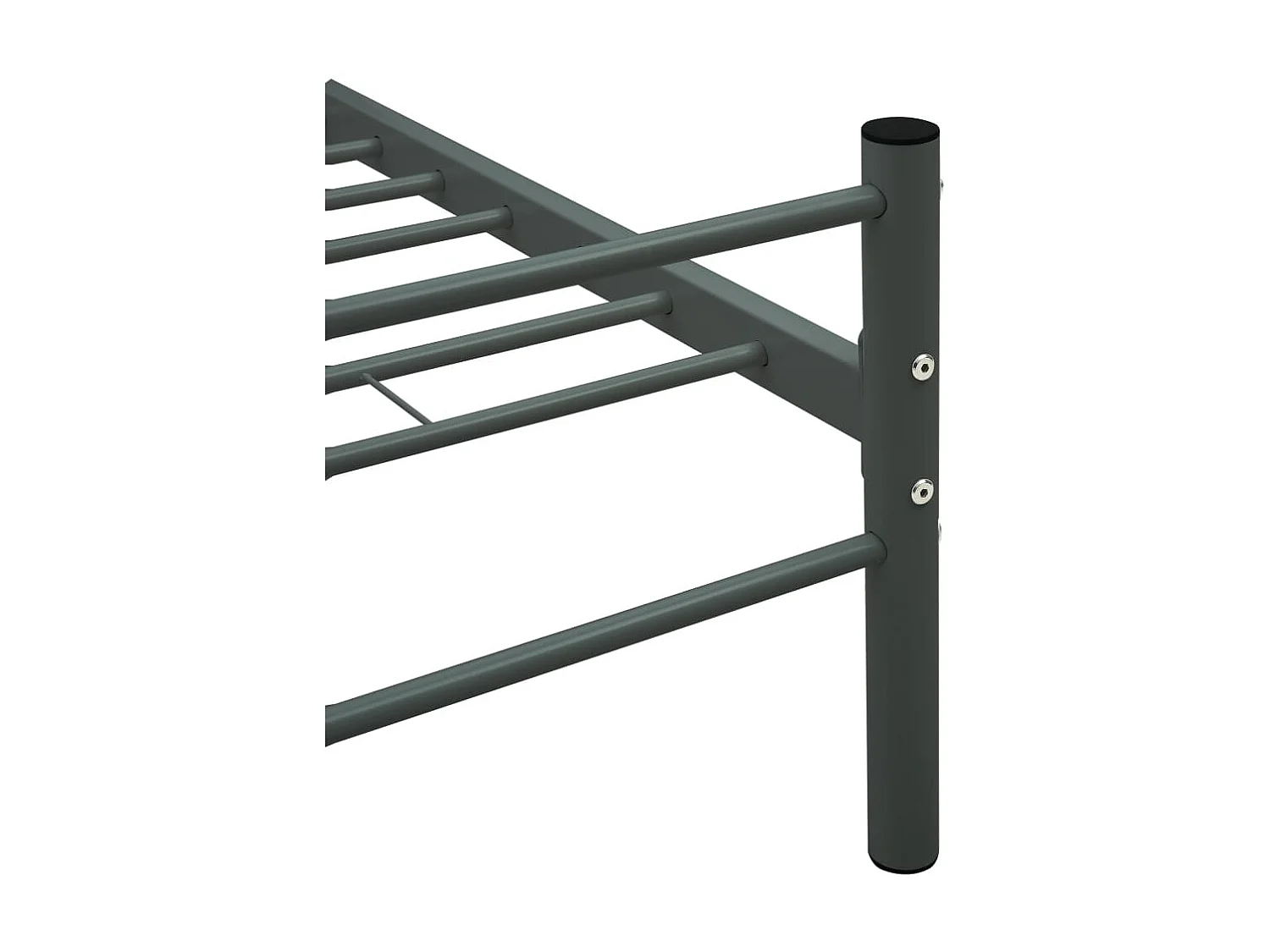 Cama 200x200 cm de metal gris ES79097