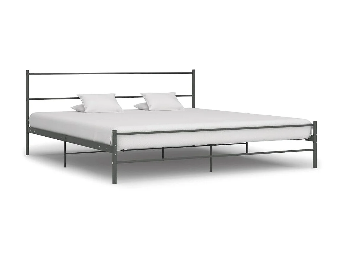 Bedframe metaal grijs 200x200 cm NL35559