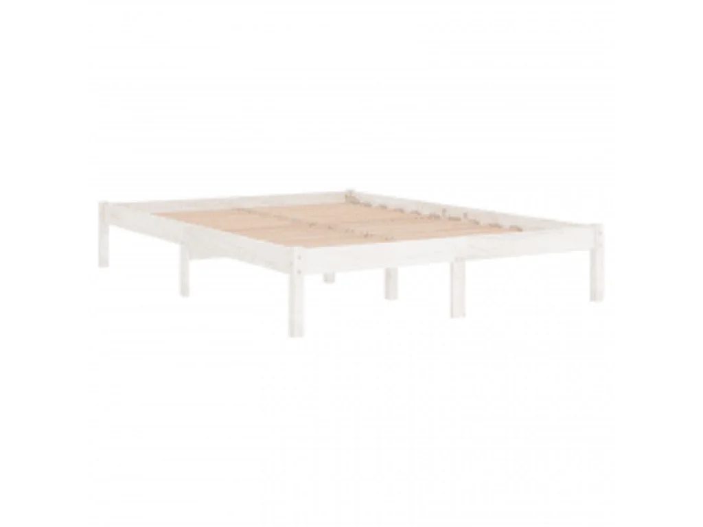 Bedframe massief hout wit 200x200 cm NL58007