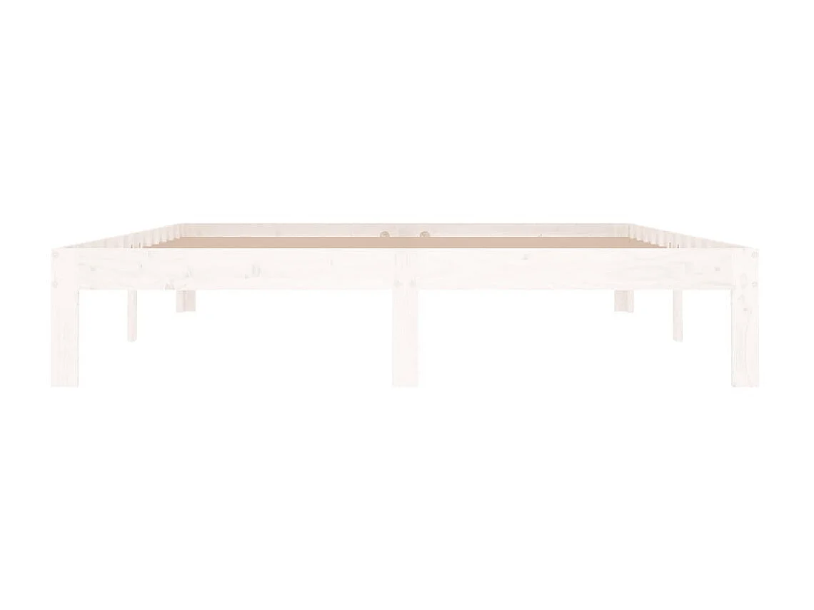 Lit-150x200 cm Blanc Bois massif Très grand EGGB68988