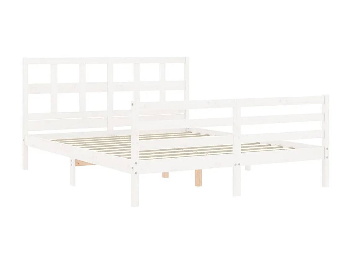Cama de adulto com cabeceira 160x200 cm madeira maciça PT588510
