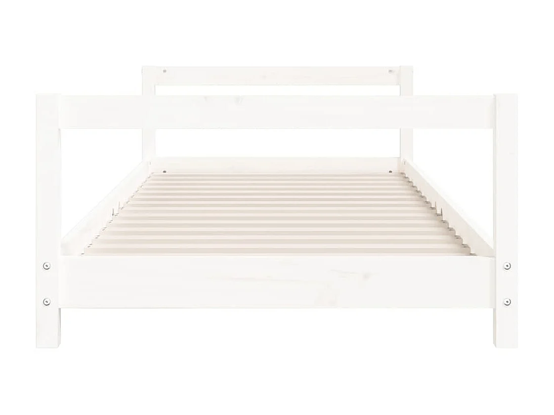 Lit-90x190 cm pour enfants blanc bois de pin massif EGGB38598