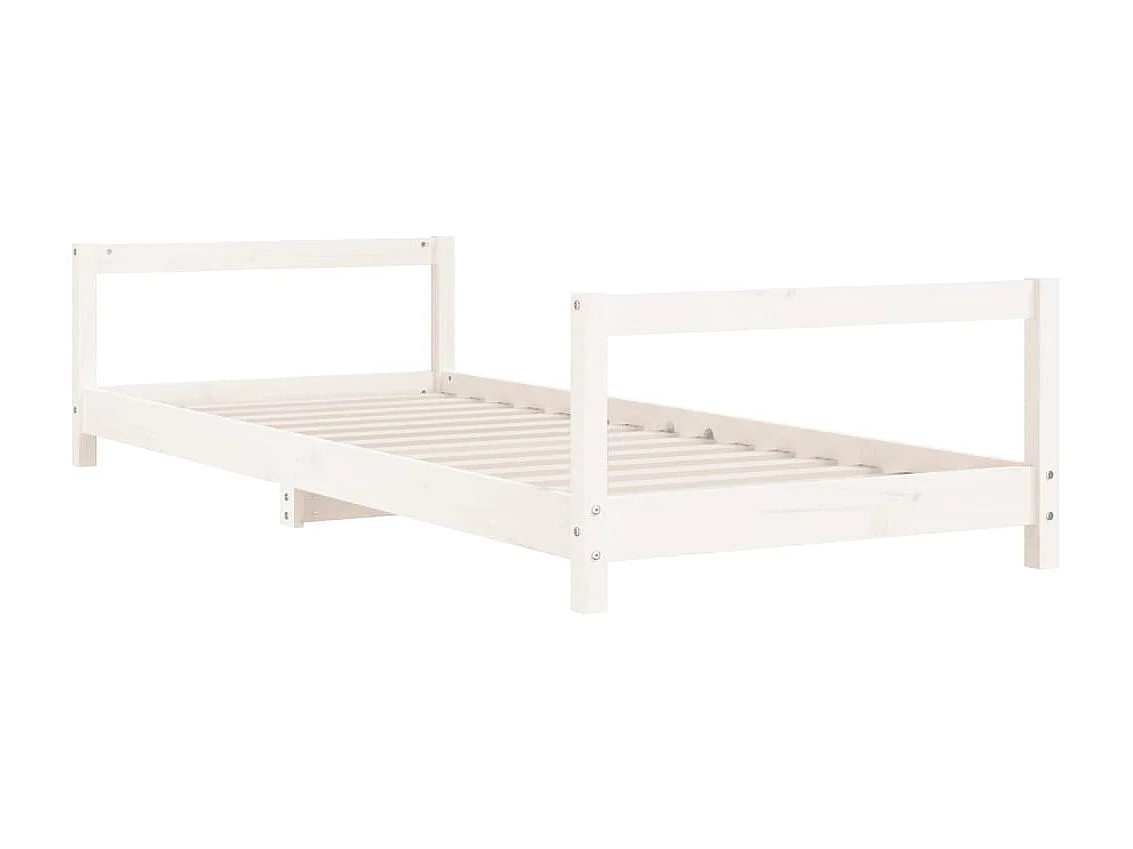 Kinderbedframe 90x190 cm massief grenenhout wit NL46946