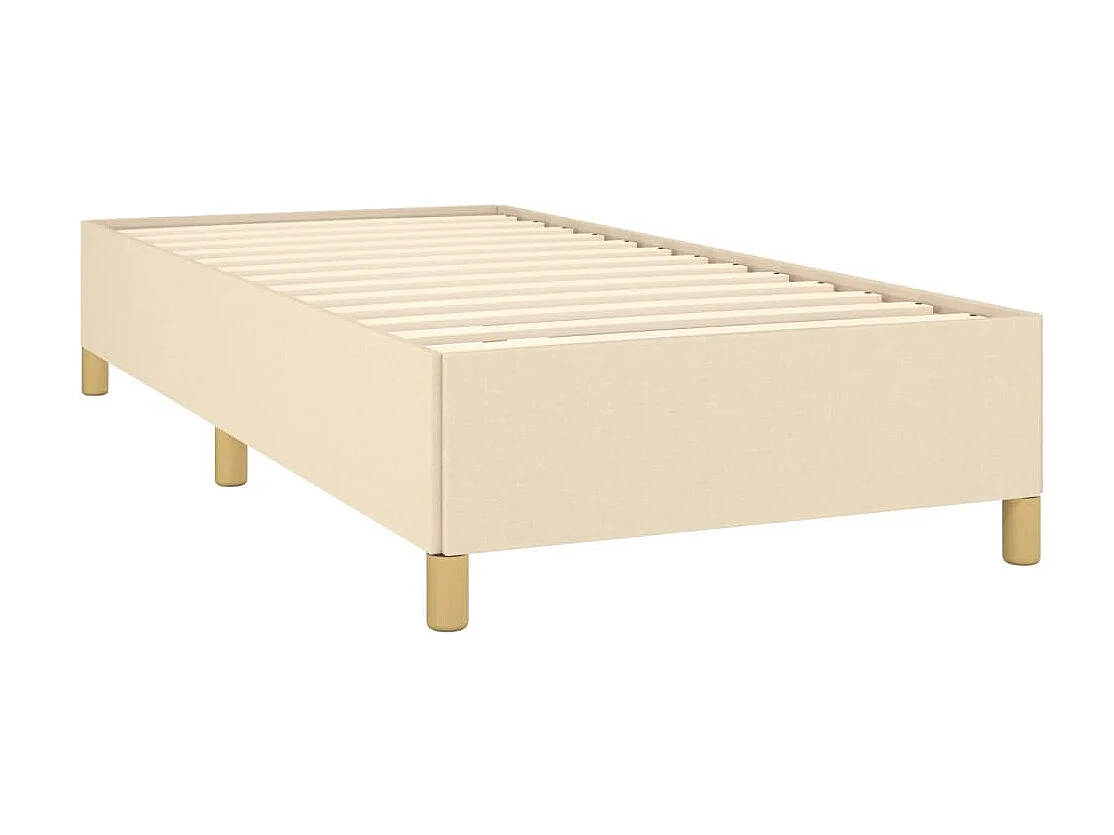 Cama 90x190 cm de tela color crema ES65114