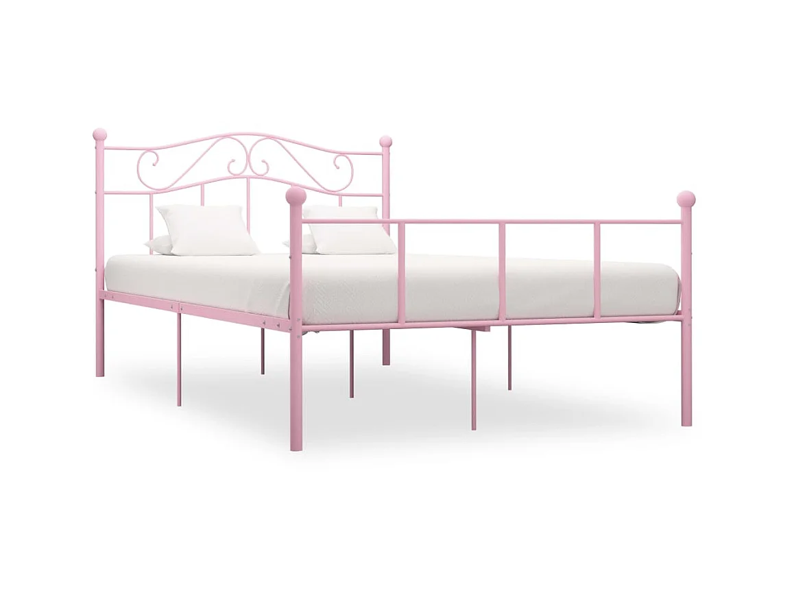 Bedframe metaal roze 120x200 cm NL13107