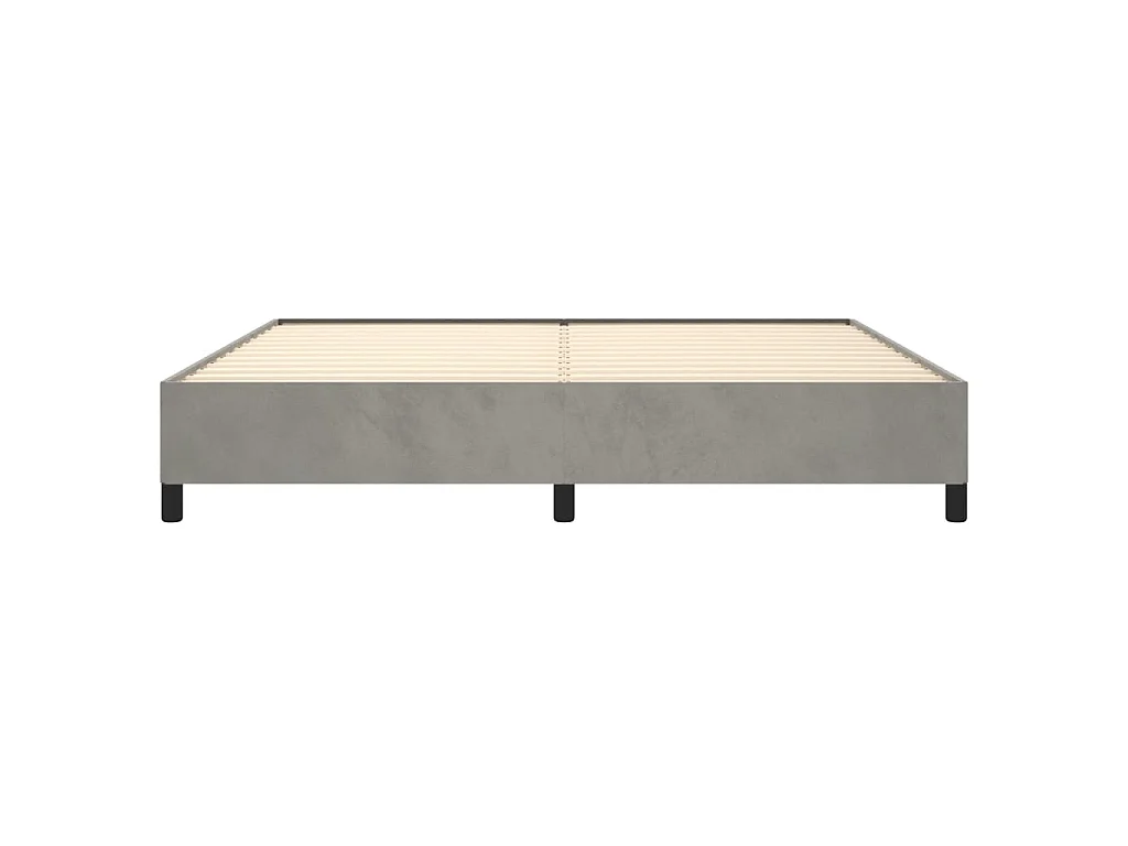 Cama 200x200 cm veludo cinzento-claro PT748162