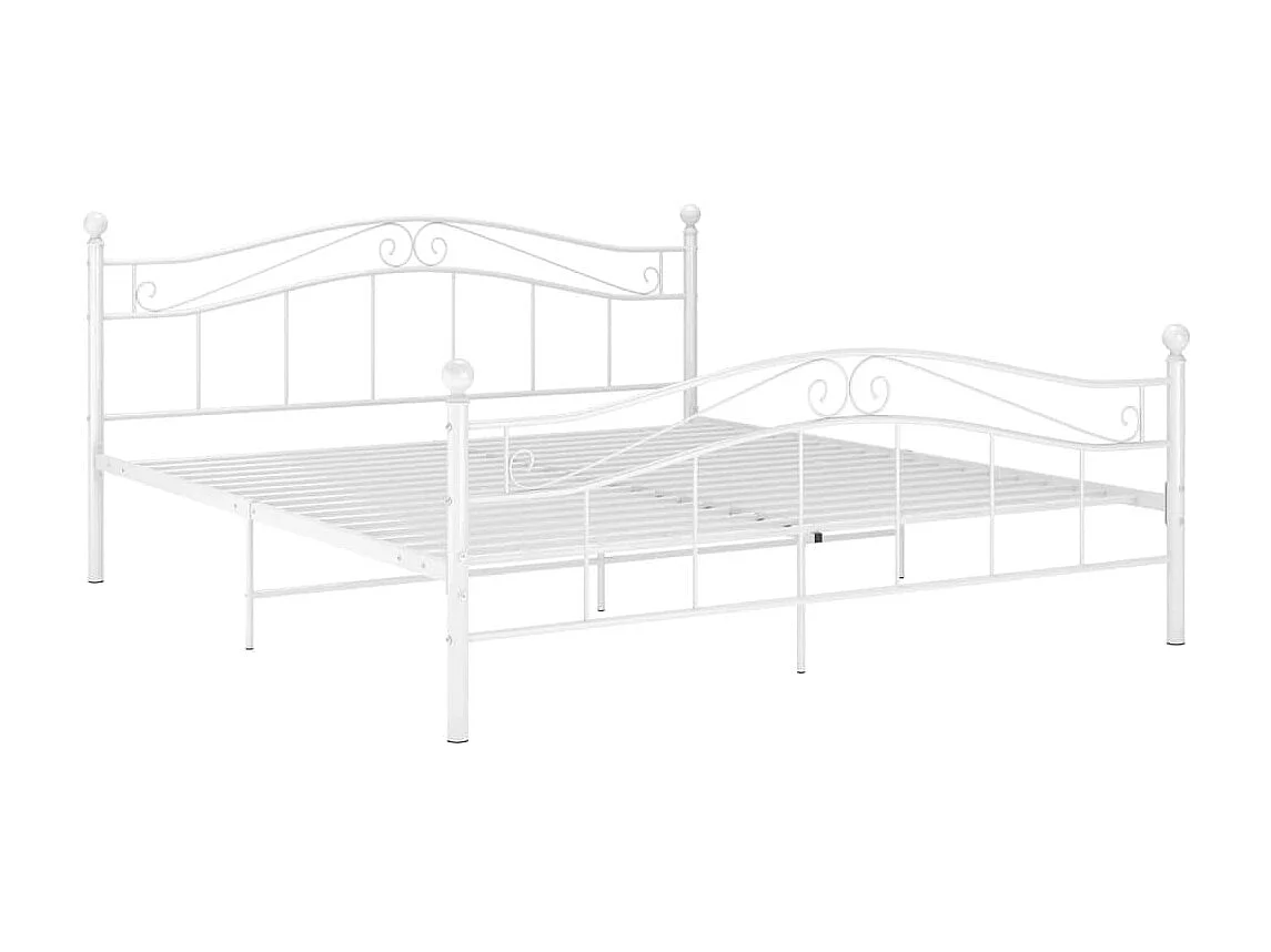 Bedframe metaal wit 140x200 cm NL12866
